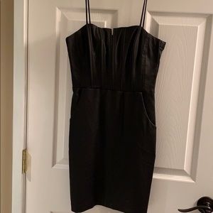 FAUX LEATHER! Strap dress